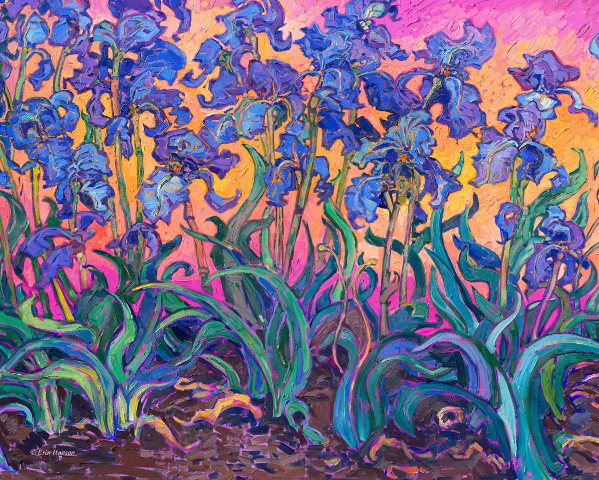 "Dance of Irises" 16x20 Paper Print